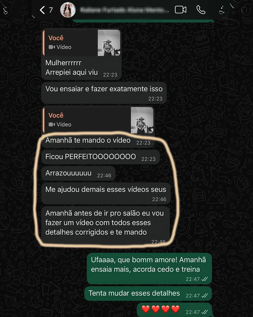 Depoimento de aluna