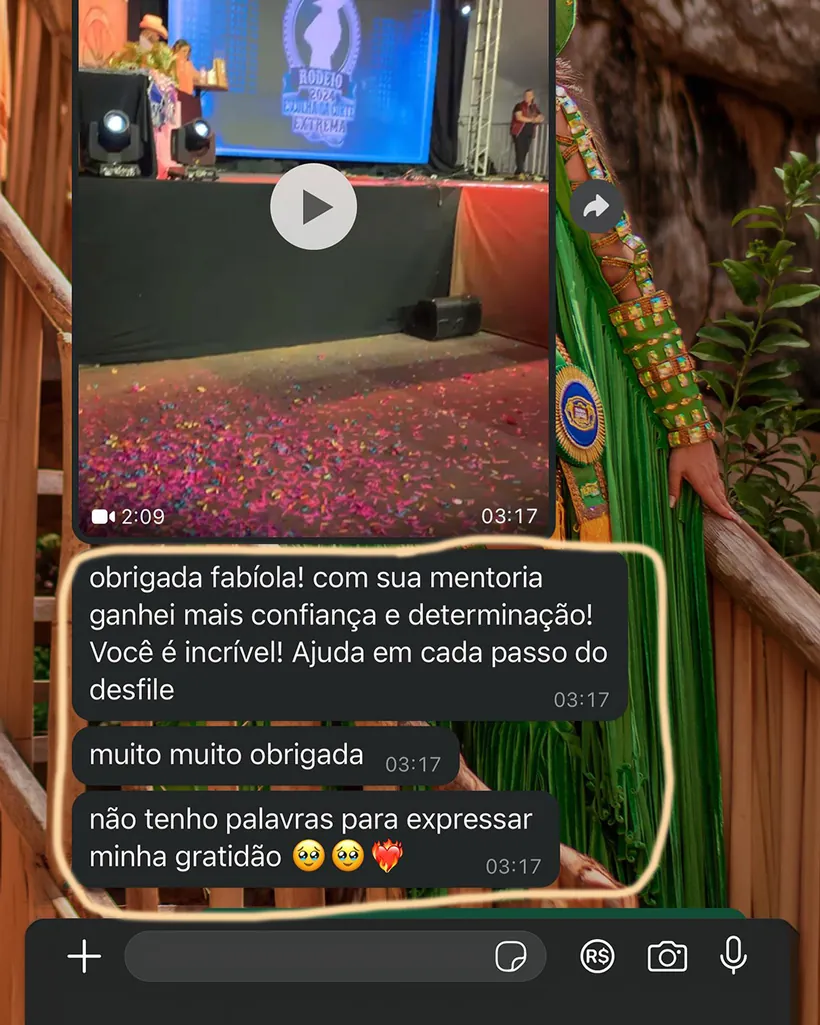 Depoimento de aluna