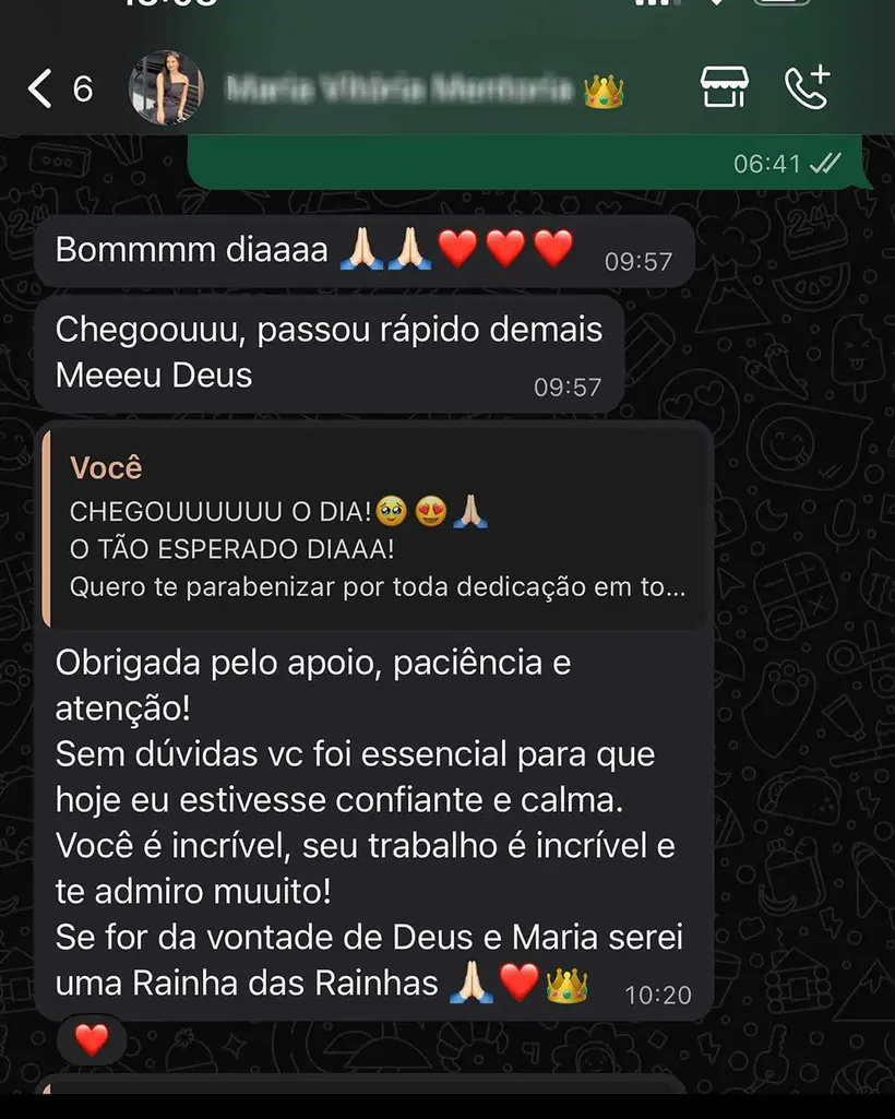Depoimento de aluna