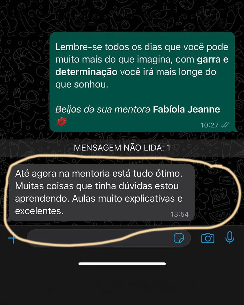 Depoimento de aluna