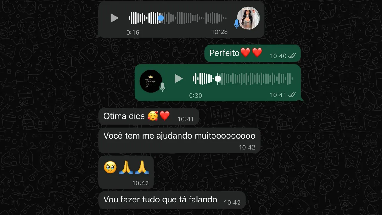 Direção individual no WhatsApp com a Fabíola